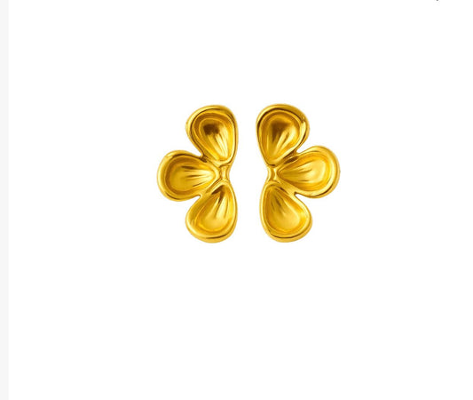 Aretes hojas de flor